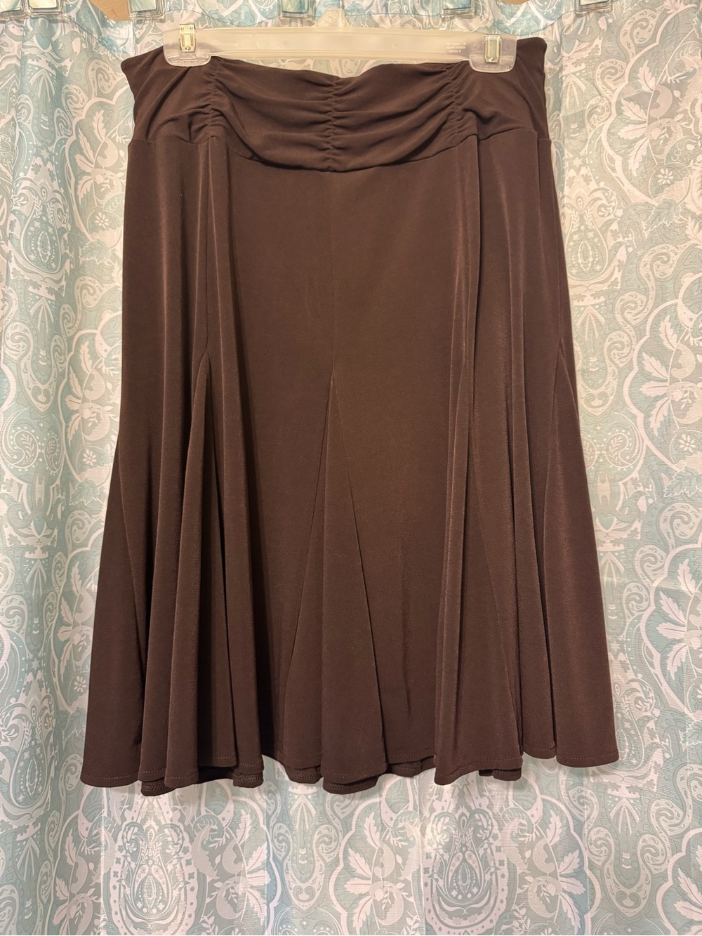 Apt. 9 Brown Circle Skirt with Ruched Waist